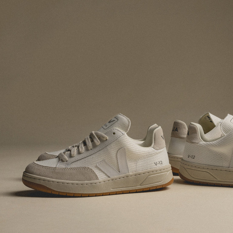 Veja V12 B Mesh White Natural Lateral XD1703124B