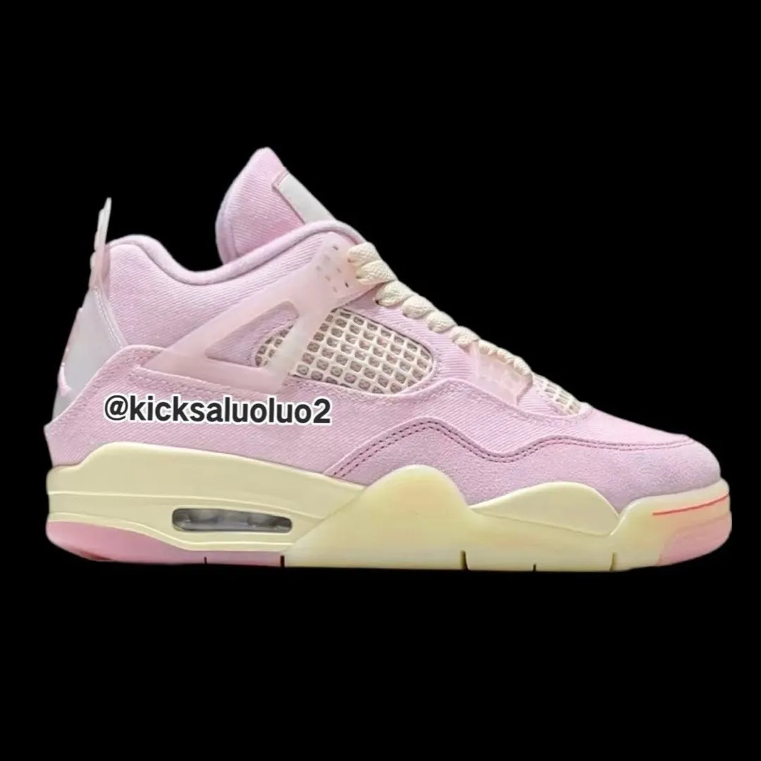 Wmns Air Jordan 4 Denim Iced Carmine IB6716-600 Lateral