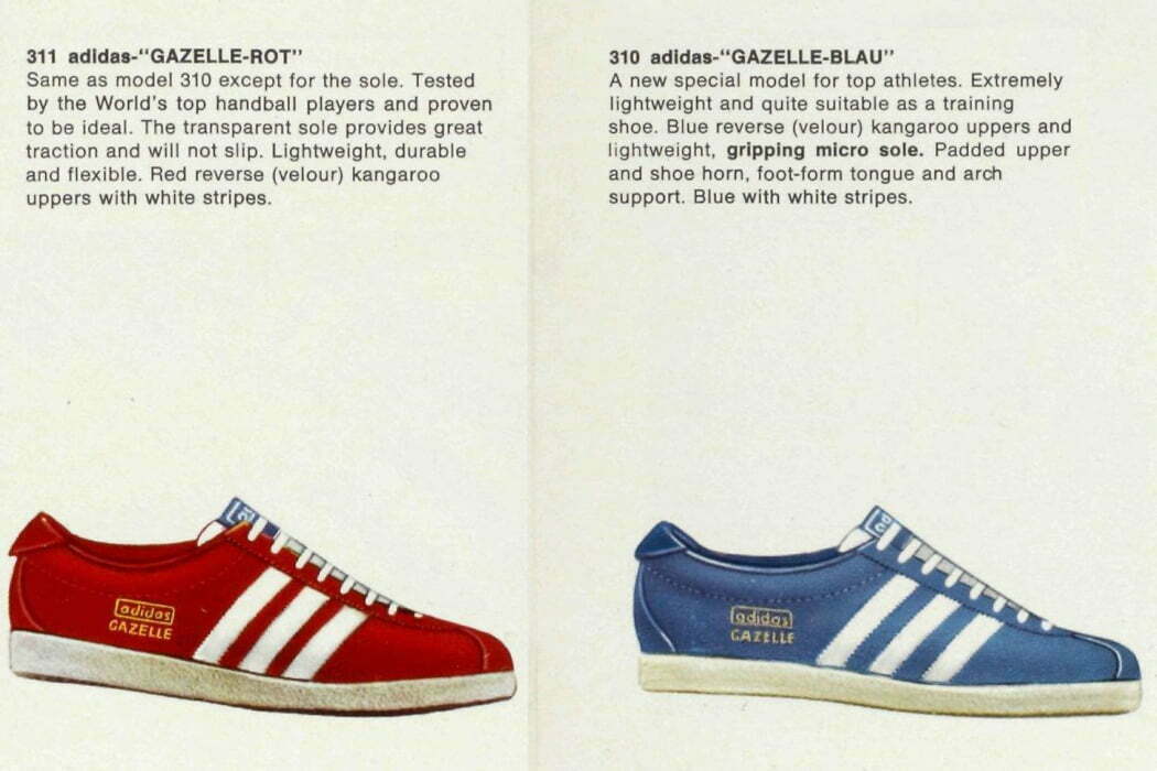 adidas Gazelle History Archive rot blau Model 310