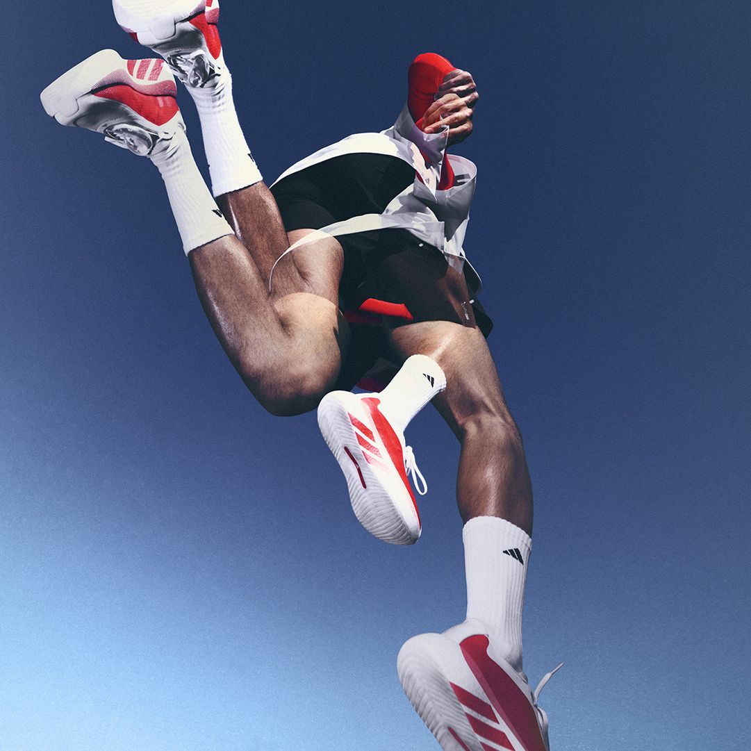 adidas Hyperboost Edge Cloud White Pure Ruby KI1913 Running Jump