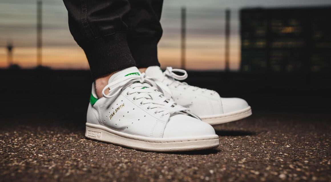 adidas Sta Smith White Green S75074 on Feet