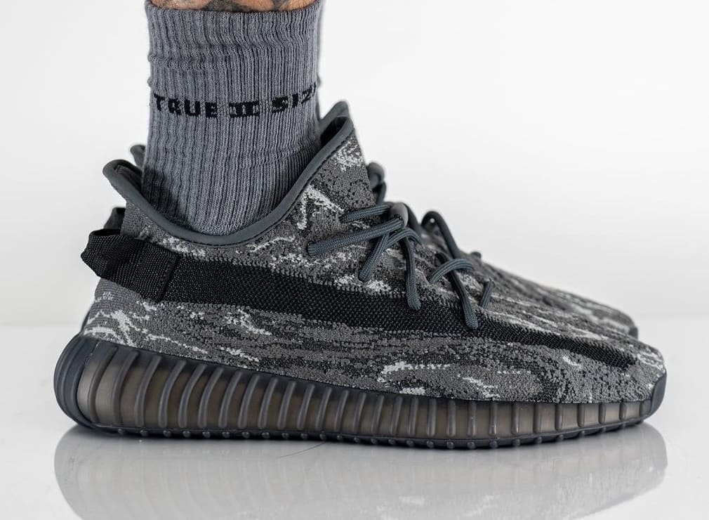 adidas Yeezy Boost 350 V2 Dark Salt ID4811 On Feet