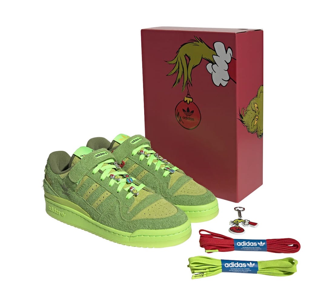 adidas x The Grinch Forum Low HP6772 Package Box Laces