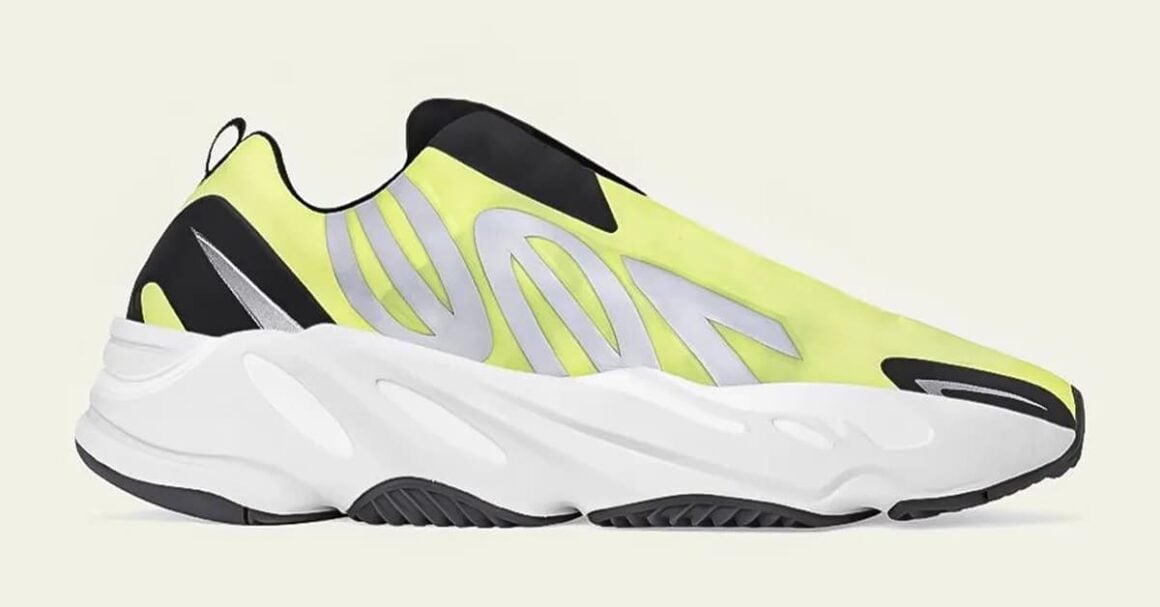 adidas Yeezy 700 MNVN Laceless Phosphor GY2055 Lateral