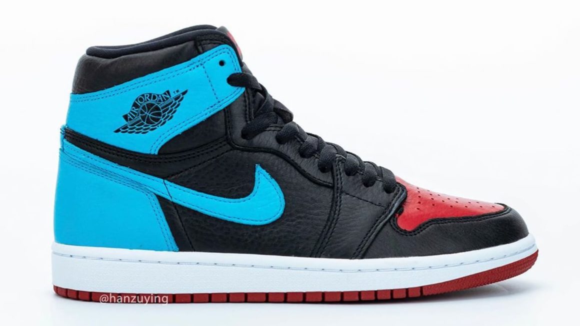 jordan 1 shiny blue and red