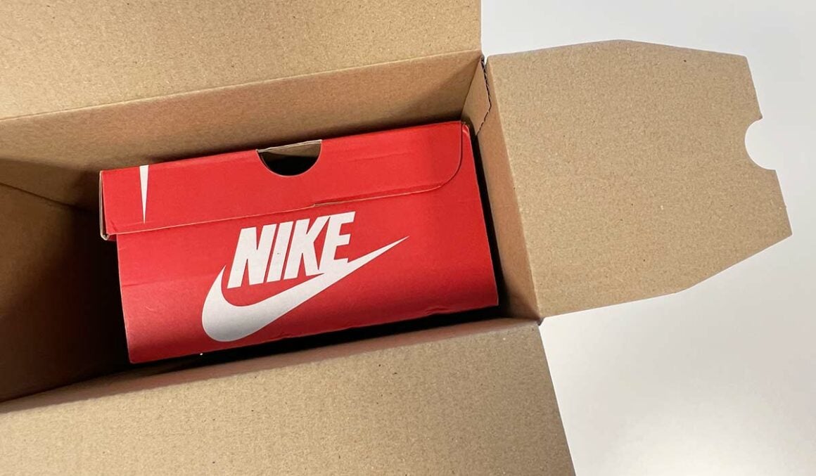 double boxed nike sneaker