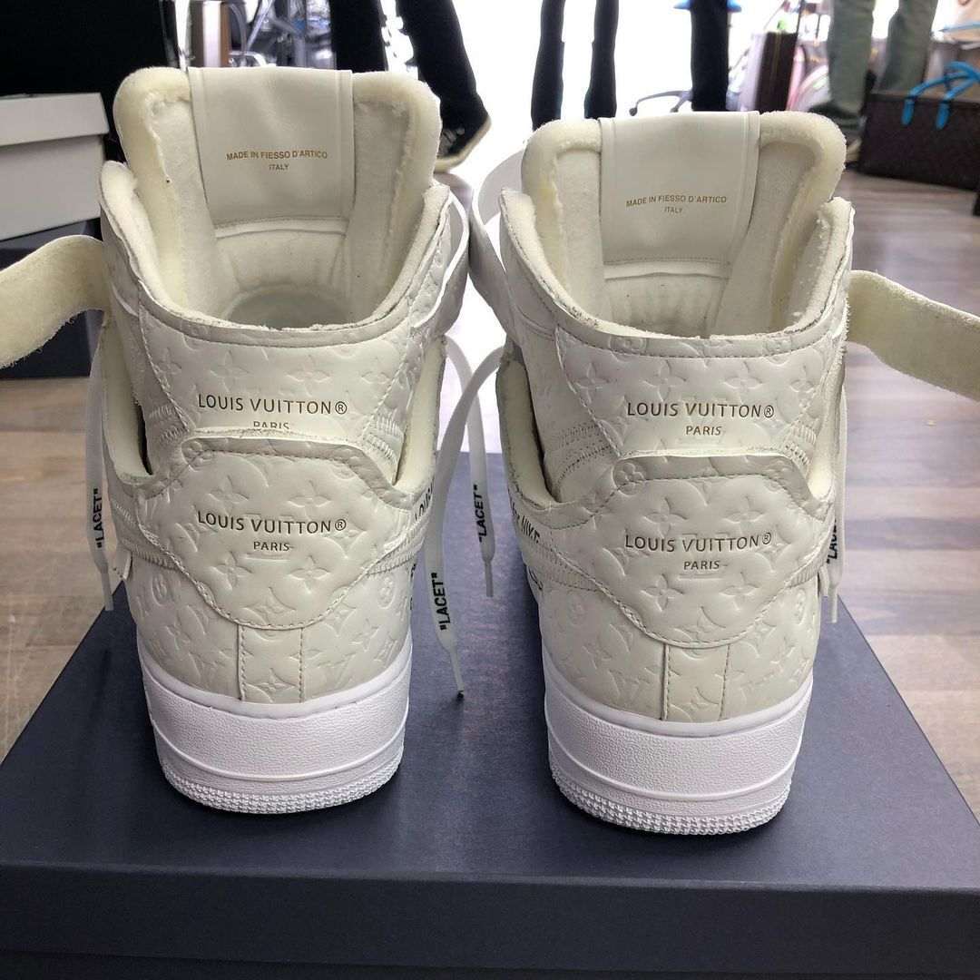 louis vuitton nike air force 1 ss22 white heel