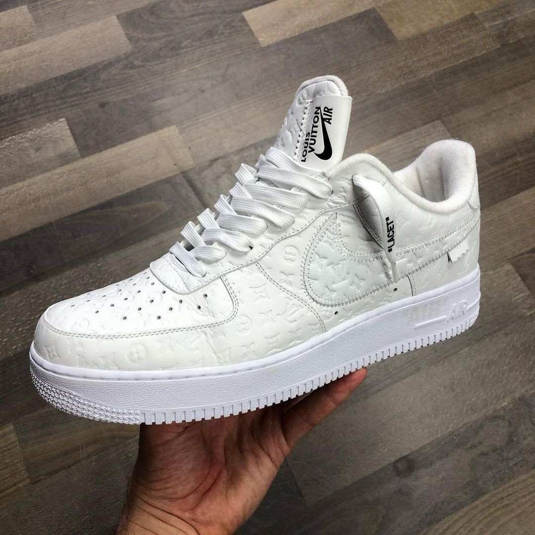 louis vuitton nike air force 1 ss22 white sideview