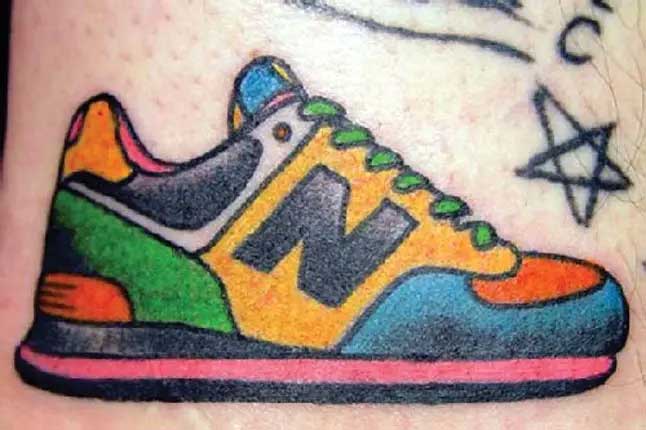 new balance sneaker tattoo