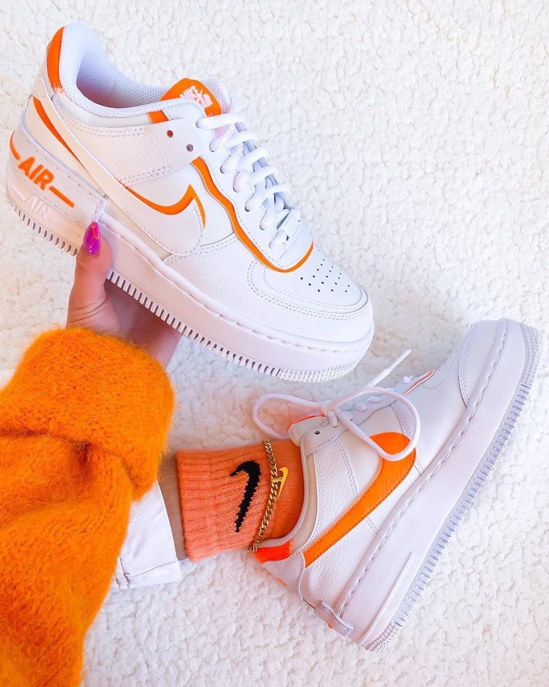 air force 1 orange neon