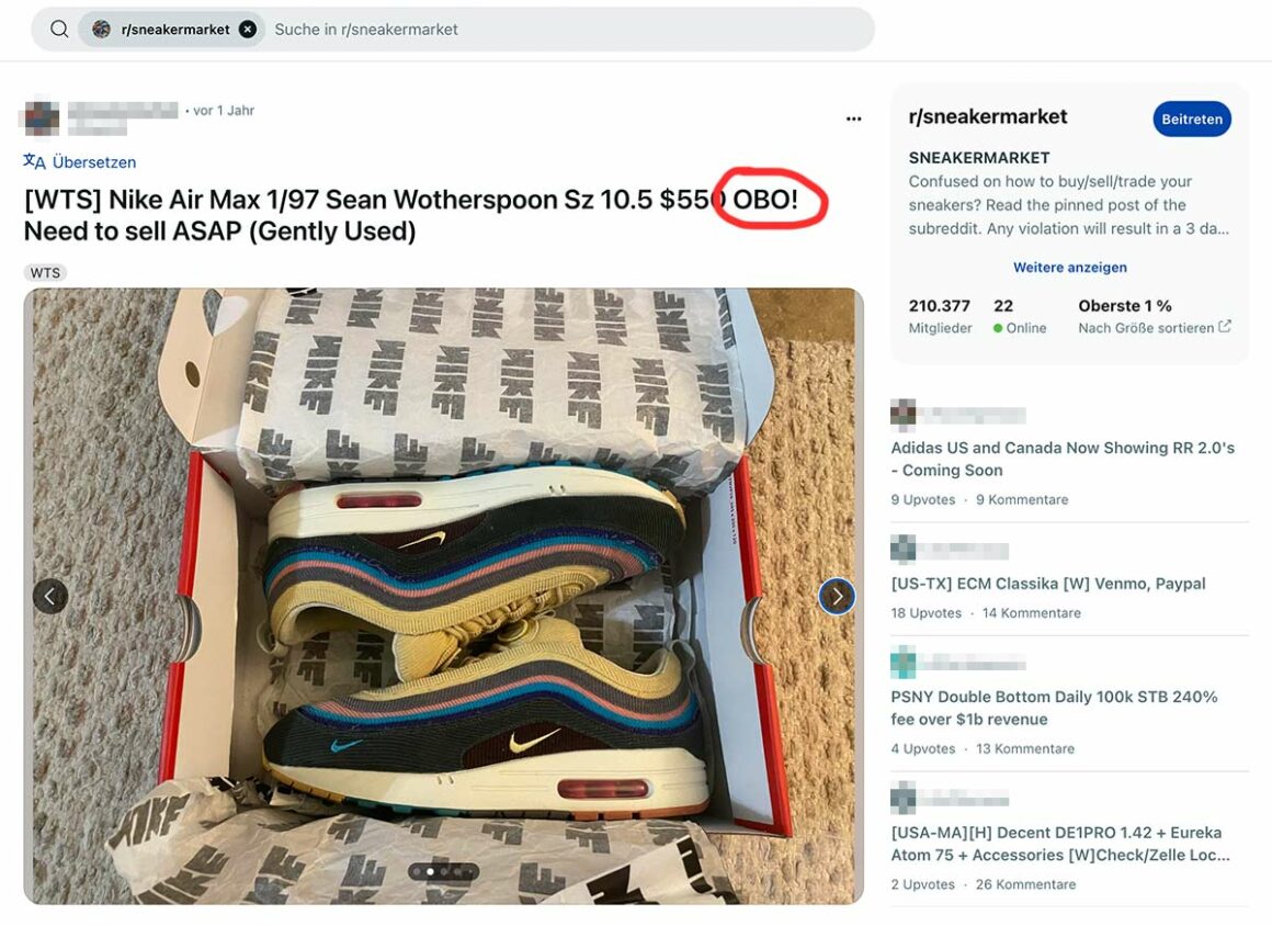 obo inserat auf reddit