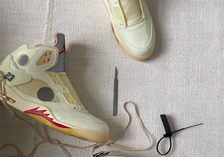 white jordan 5 off white