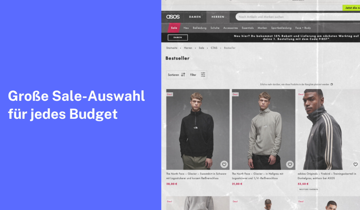 sale auswahl bei asos