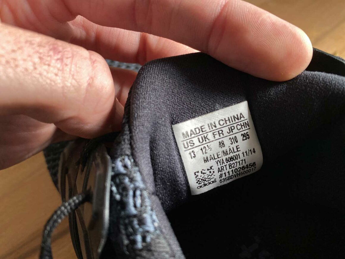 adidas Ultra Boost Size Tag