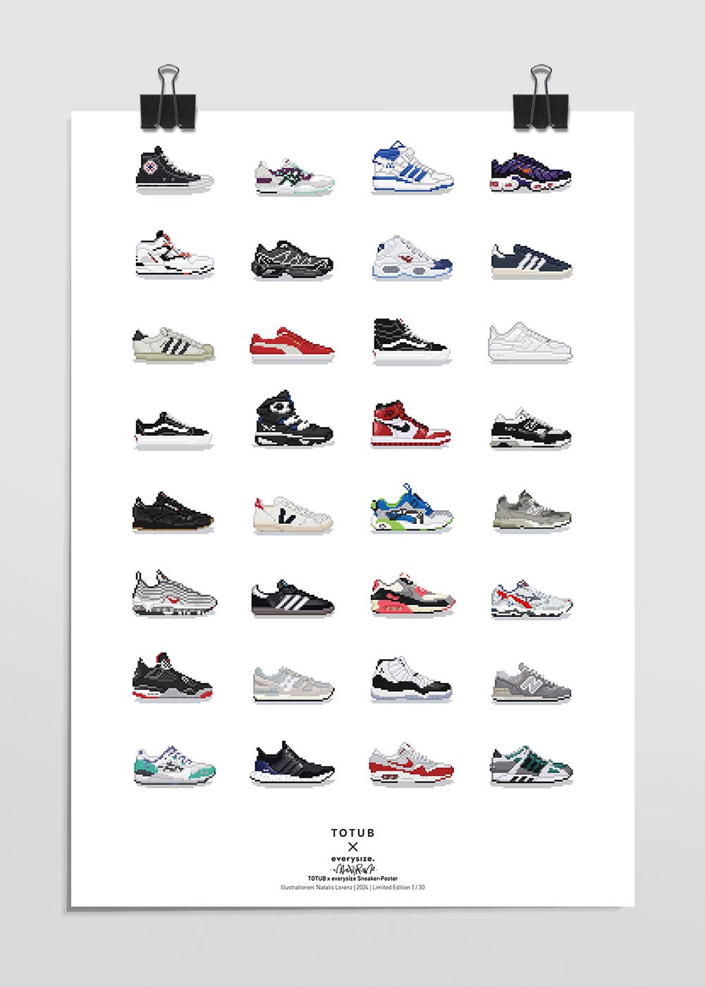 totub x everysize sneaker poster