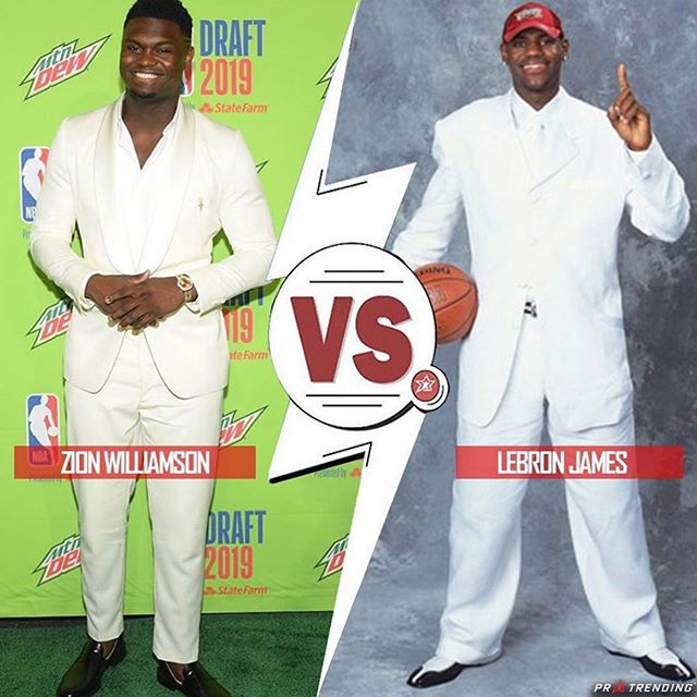 Zion Williamson und Lebron James NBA Draft Outfit zion-williamson-lebron-james-draft